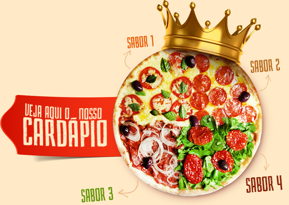 Quatro sabores de pizza, Veja nosso cardápio. Villagio Pizza & Chopp.